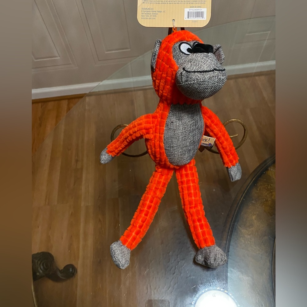 - Brand New Dulis The Rock Movement monkey Dog  Toy With Squeaker 16”